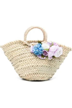 COLORICHIARI Bolso shopper con apliques florales