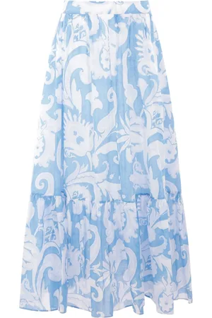 Etro Falda larga con estampado de cachemira