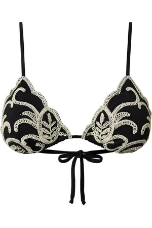 Twin-Set Top de bikini con bordado
