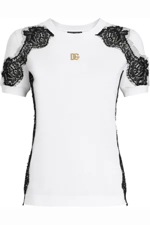 Dolce & Gabbana Camiseta con detalles de encaje