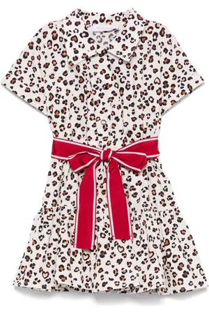 MONNALISA Vestido con estampado de leopardo