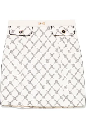Elisabetta Franchi Minifalda con estampado de rombos