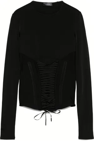 MUGLER Top con cordones