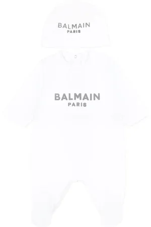 Balmain Set de pelele con logo estampado
