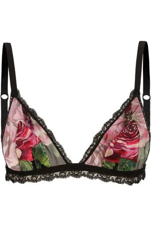 Dolce & Gabbana Sujetador con rosa estampada