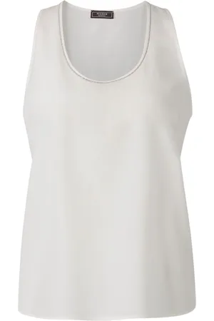 PESERICO SIGN Top sin mangas con cuello de strass