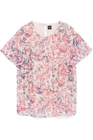 HUGO BOSS Blusa con estampado abstracto