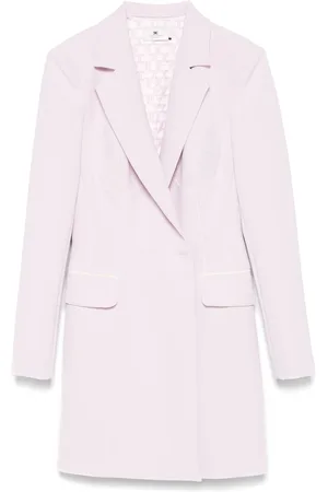 Elisabetta Franchi Vestido estilo abrigo de crepé