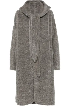 Issey Miyake Abrigo de lana con detalle de bucle