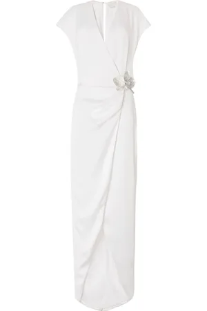 GENNY Vestido largo con broche floral