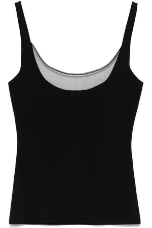 MUGLER Top sin mangas de punto illusion