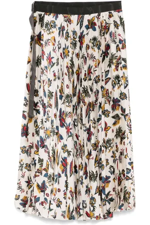 SACAI Falda midi con estampado floral