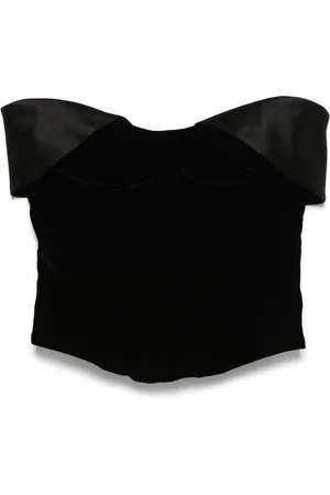 MUGLER Top estilo corsé de terciopelo