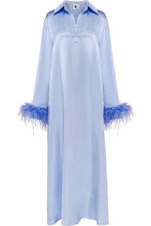 Sleeper Vestido con ribete de plumas