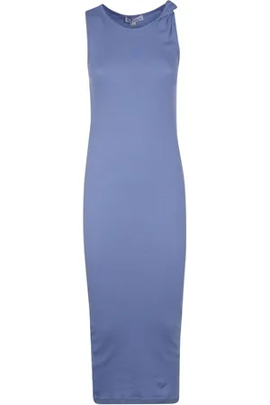 J.W.Anderson Vestido largo bordado con tirante retorcido