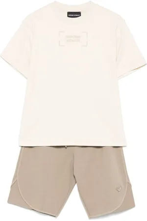 Emporio Armani Conjunto con logo bordado