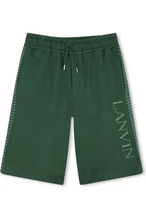 Lanvin Bermudas elásticas con logo bordado