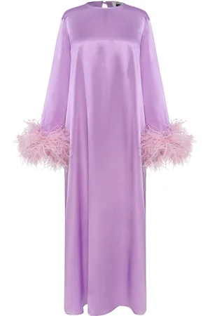 Sleeper Vestido con ribete de plumas