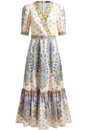 Etro Vestido midi con motivo de cachemira