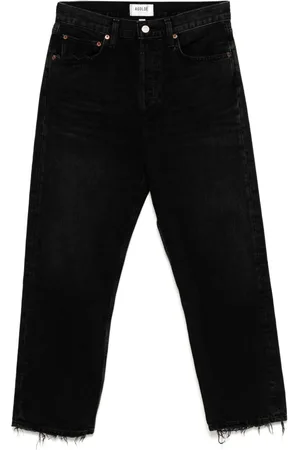 AGOLDE Vaqueros capri con efecto envejecido