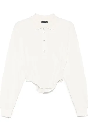 MUGLER Polo con diseño de corsé