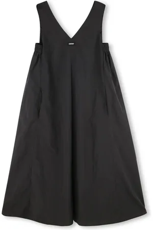 DKNY Vestido midi con aplique del logo