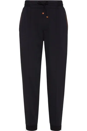 Brunello Cucinelli Pantalones de chándal con detalle de costuras
