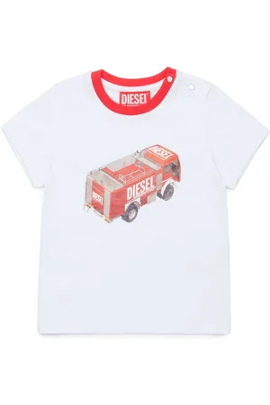 Diesel Camiseta con camión de bomberos estampado