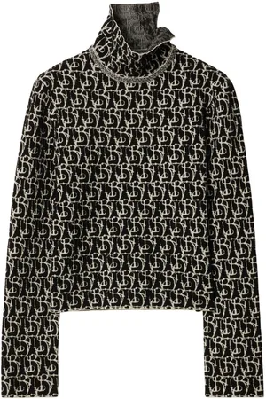 Burberry Jersey con charm B en intarsia