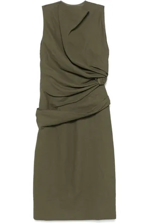 Jil Sander Vestido largo drapeado