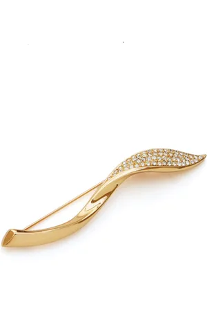 Dior Broche con hojas de strass 1990-2000