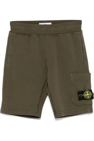 Stone Island Pantalones cortos de chándal con distintivo Compass