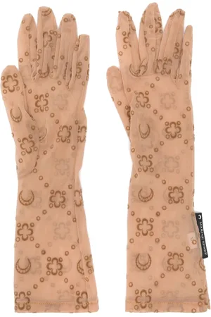 Marine Serre Guantes de malla