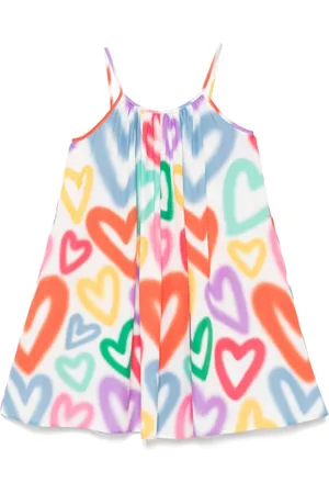 Stella McCartney Vestido con estampado de corazones