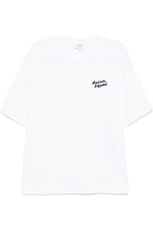 Maison Kitsuné Camiseta con bordado de escritura