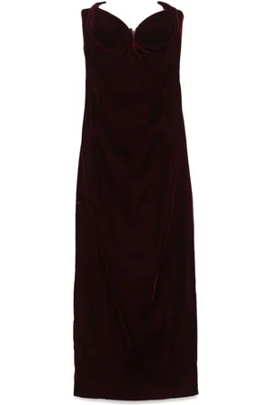 MUGLER Vestido largo palabra de honor