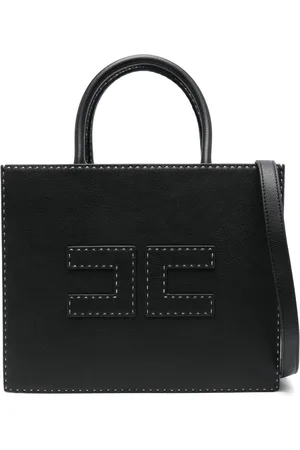 Elisabetta Franchi Bolso shopper mediano con costuras en contraste