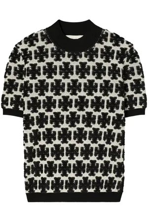 Tory Burch Camiseta T Monogram con cuello alzado