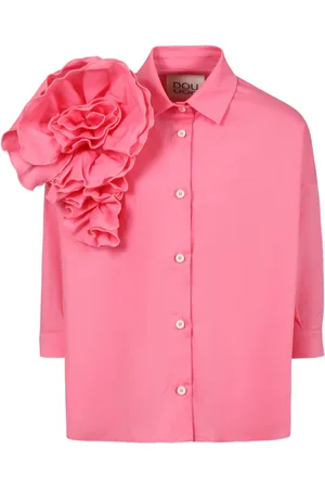 DOUUOD KIDS Camisa con apliques florales