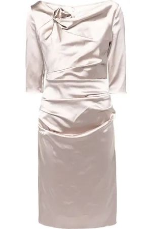 TALBOT RUNHOF Vestido con detalle drapeado