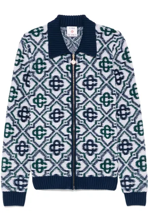 Casablanca Cárdigan con monograma en jacquard