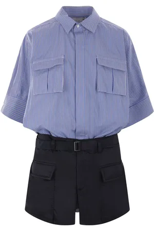 SACAI Vestido corto a rayas