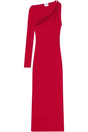 Courrèges Vestido midi asimétrico