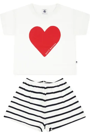 Petit Bateau Pijama con estampado de corazones
