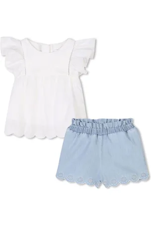 Chloé Set de pantalones cortos y túnica de algodón