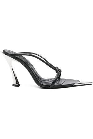 MUGLER Mules de piel de napa con tacón de 105 mm