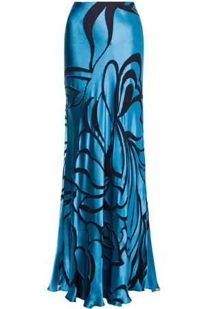 Alberta Ferretti Falda larga con estampado abstracto