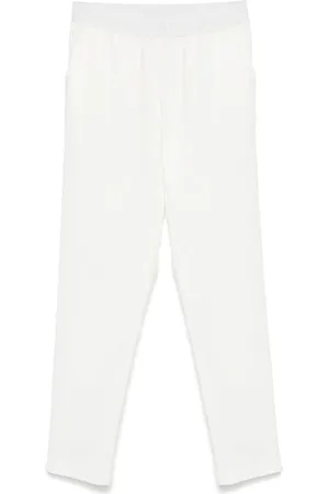 Ermanno Firenze Pantalones rectos con logo en la cinturilla