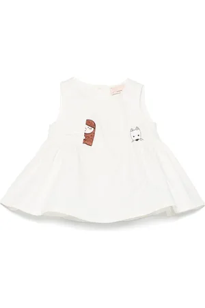 Elisabetta Franchi Vestido con logo bordado