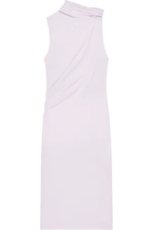 Courrèges Vestido corto drapeado